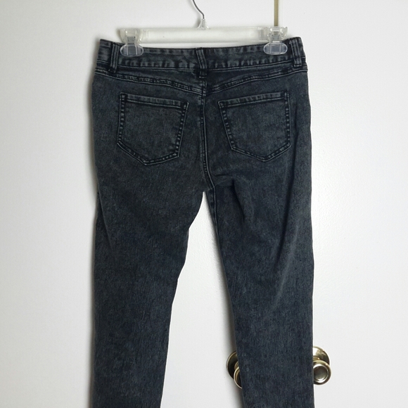Cabi Jean Slim Skinny Gray Acid Faux Front  Pkts 4 - Picture 5 of 7